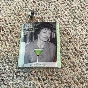 Mik Wright Tim & Phyliss Green Flask. 7 ounces.